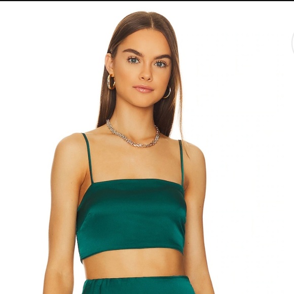 Show Me Your MuMu Tops - NWT Show Me Your MuMu Emerald Green Clurb Crop Top